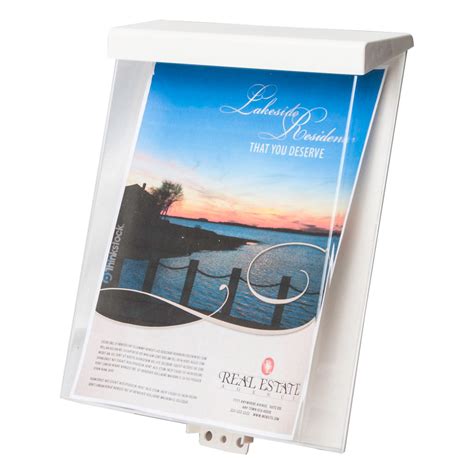 heavy duty outdoor brochure holder.